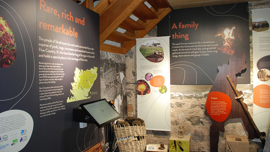 Peat Display in Strathnaver Museum