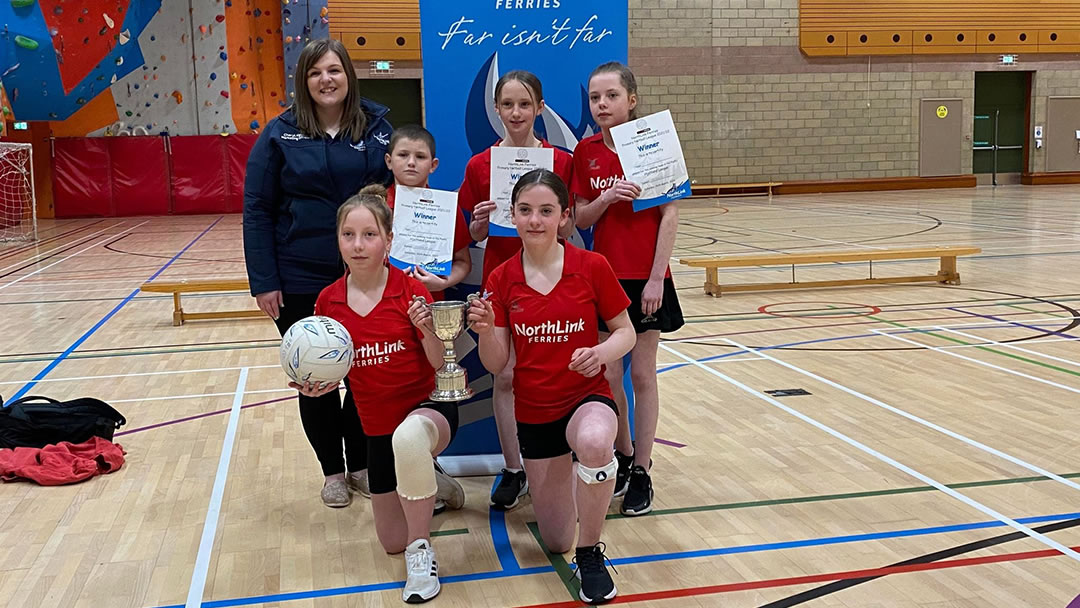 Primary netball league finals - Hjaltland winners