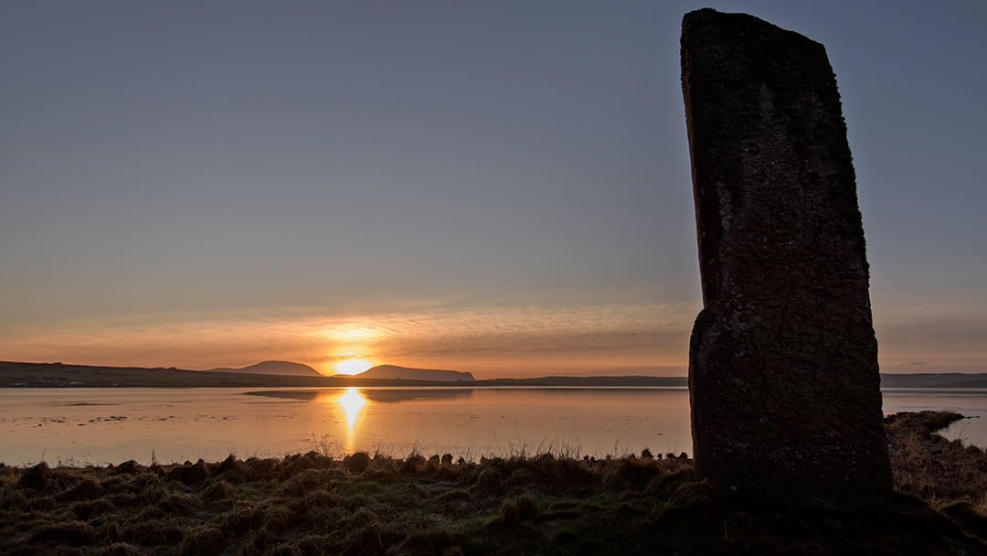 The watchstone and the hills of Hoy