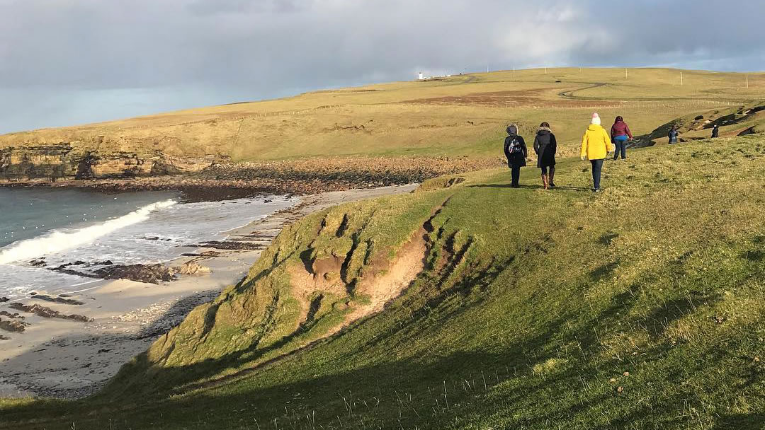 Walking along the Caithness coast