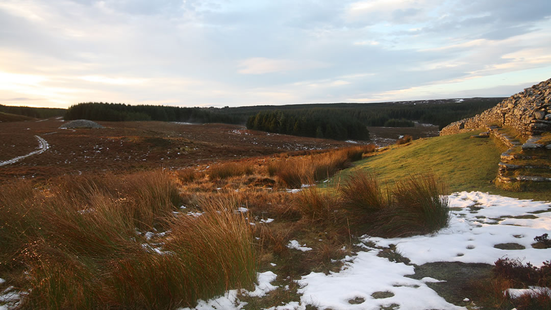 Landscape at the Grey Cairns of Camster at Caithness