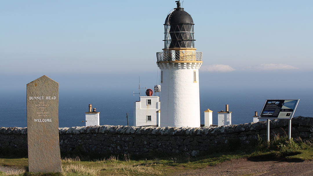 Dunnet Head lighthouse on the most northerly point of the UK mainland