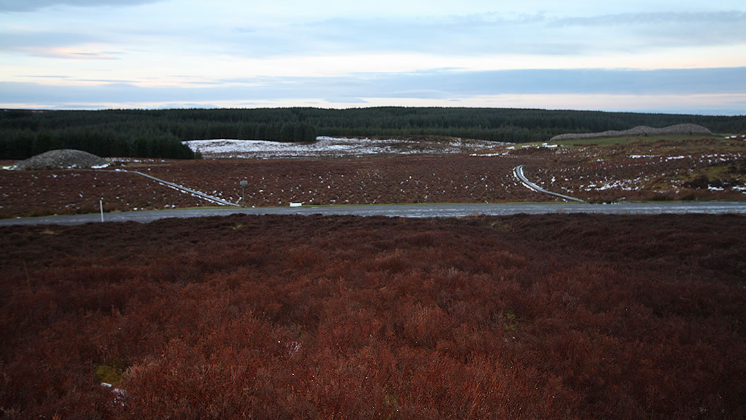 The Round Cairn and the Long Cairn at the Grey Cairns of Camster at Caithness