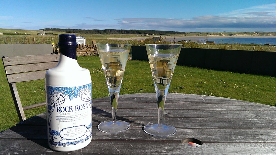 Rock Rose Gin and Dunnet Beach in Caithness