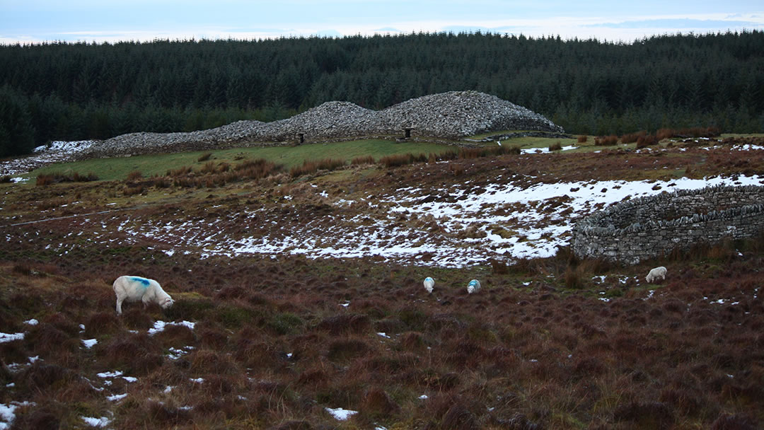 The Long Cairn at the Grey Cairns of Camster in Caithness
