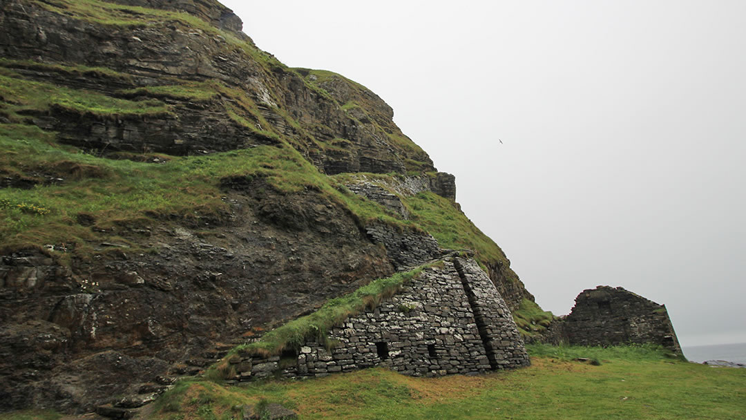 At the bottom of the Whaligoe steps in Caithness