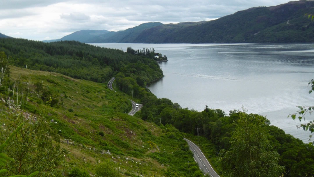 A view up Loch Ness from the Great Glen Way