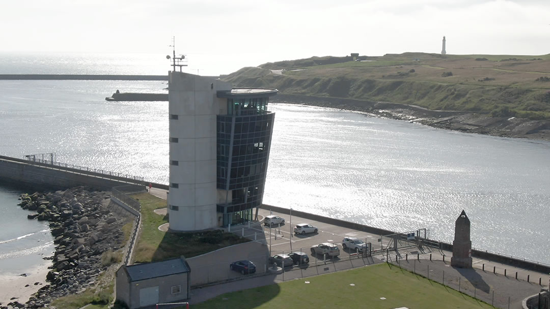 Aberdeen Marine Operations Centre at the mouth of Aberdeen Harbour