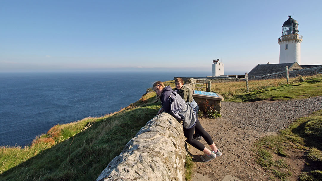 Birdwatching at the cliffs below Dunnet Head