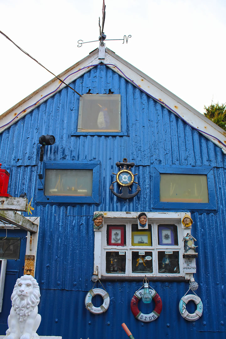 Blue shed in Footdee, Aberdeen