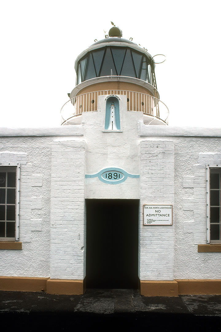 Fair Isle North Light, close up