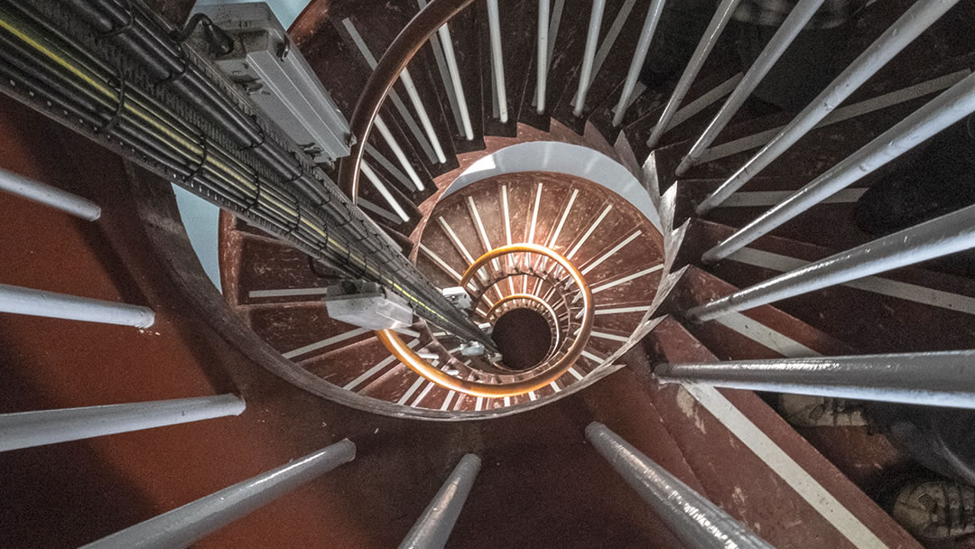 Fair Isle South light steps