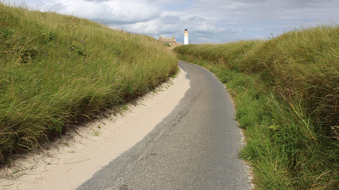 Sand spills from the dune