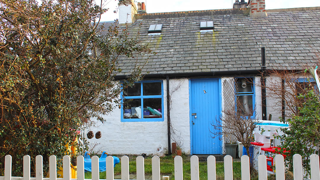 Shed with a blue door, Footdee, Aberdeen