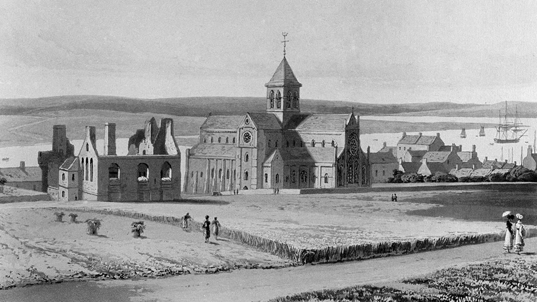 St Magnus Cathedral and the Earl's Palace in the past