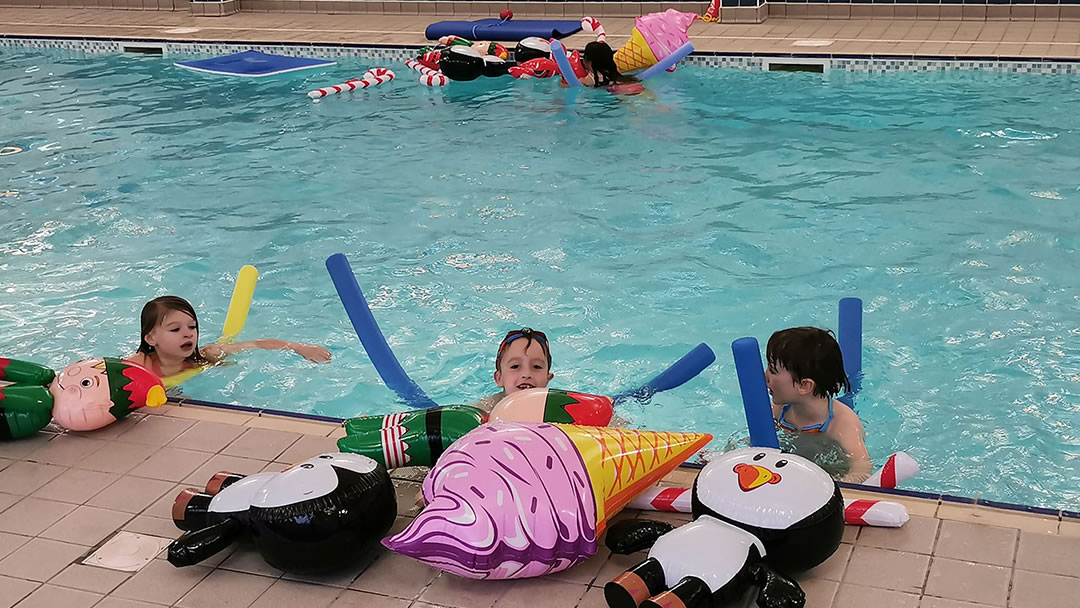 Having fun in the North Coast Leisure Pool in Bettyhill