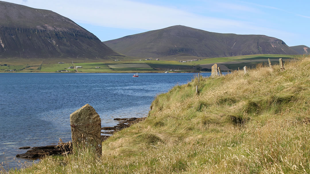 Watching boats in Burra Sound between Graemsay and Hoy