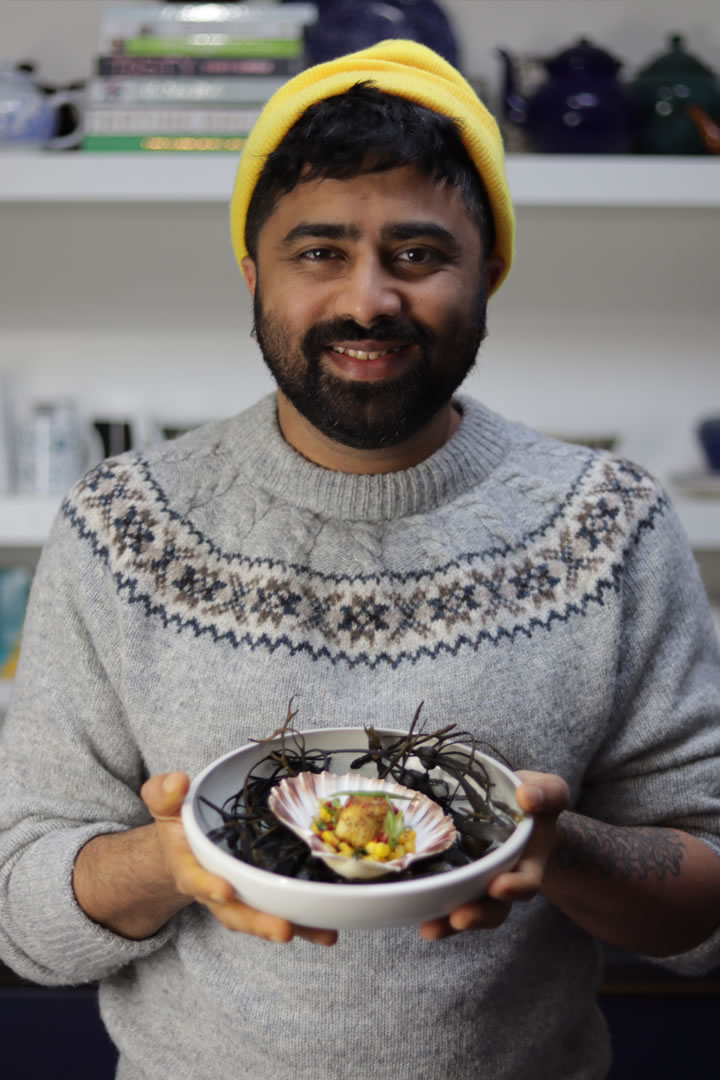 Akshay Borges, the Shetland chef