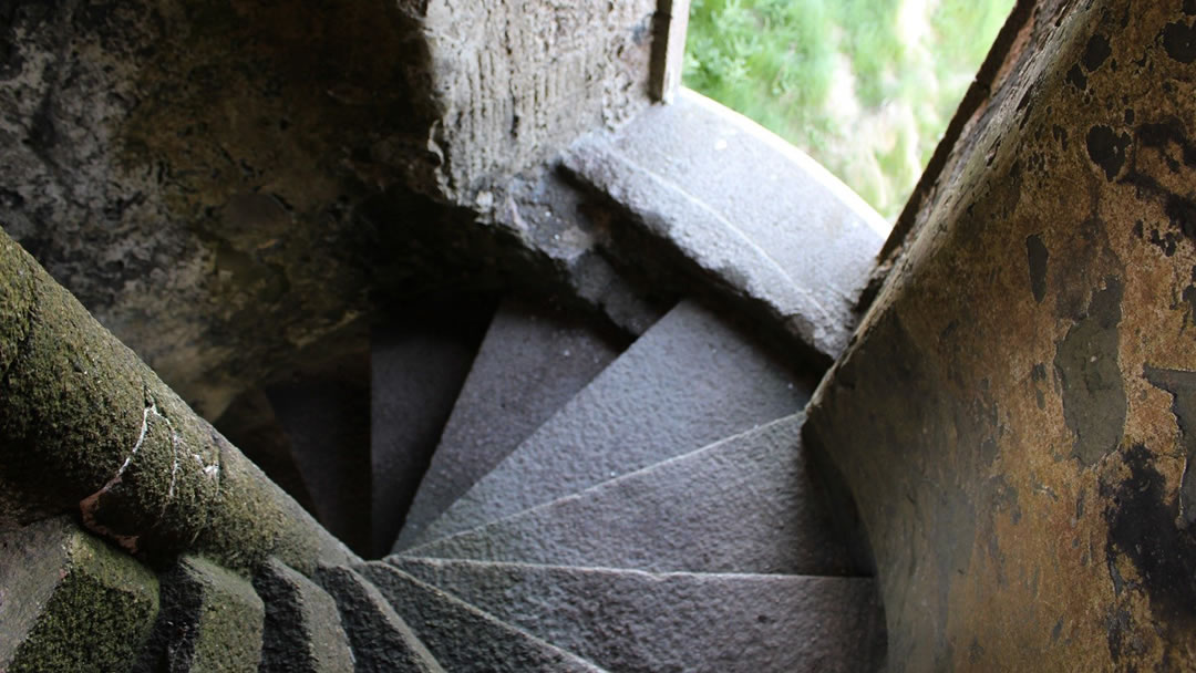 Slains Castle steps