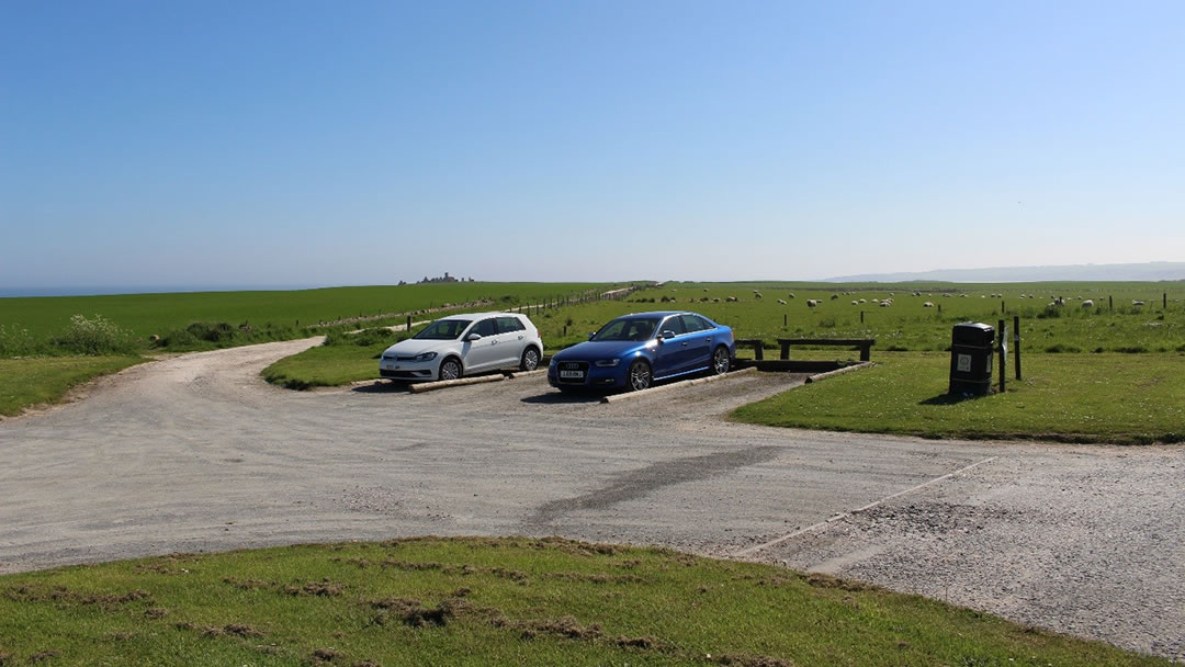 The car park at Slains Castle