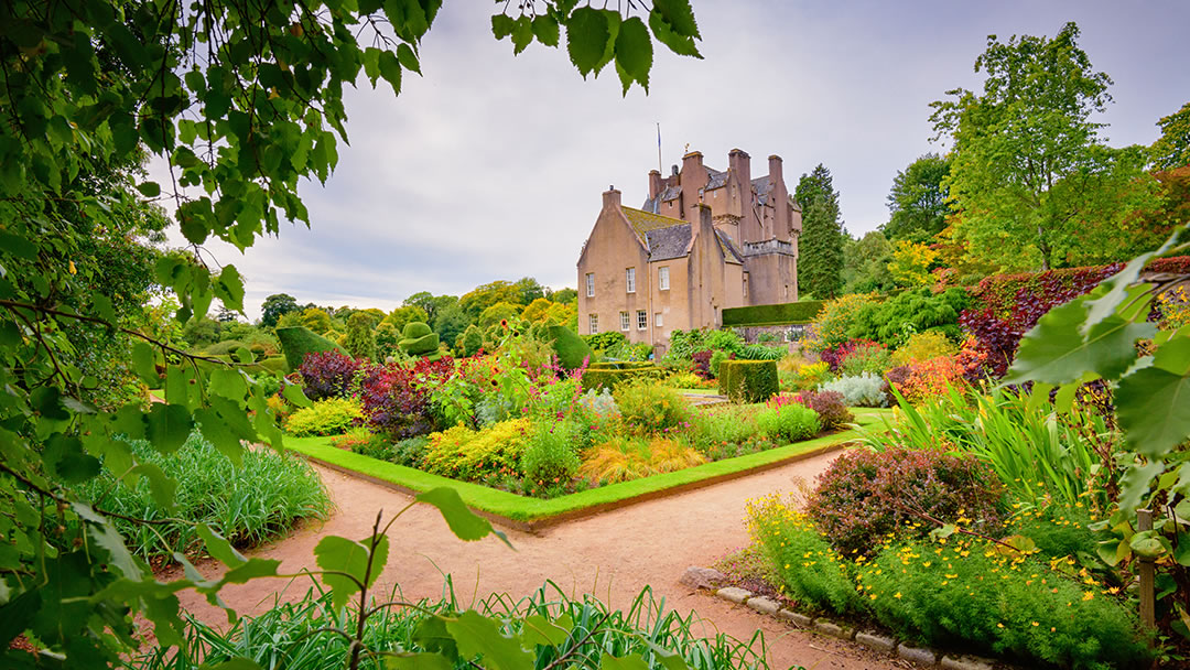 The gardens surrounding Crathes Castle