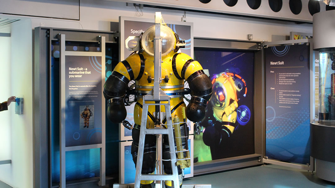 Deep sea diving suit at the Aberdeen Maritime Museum