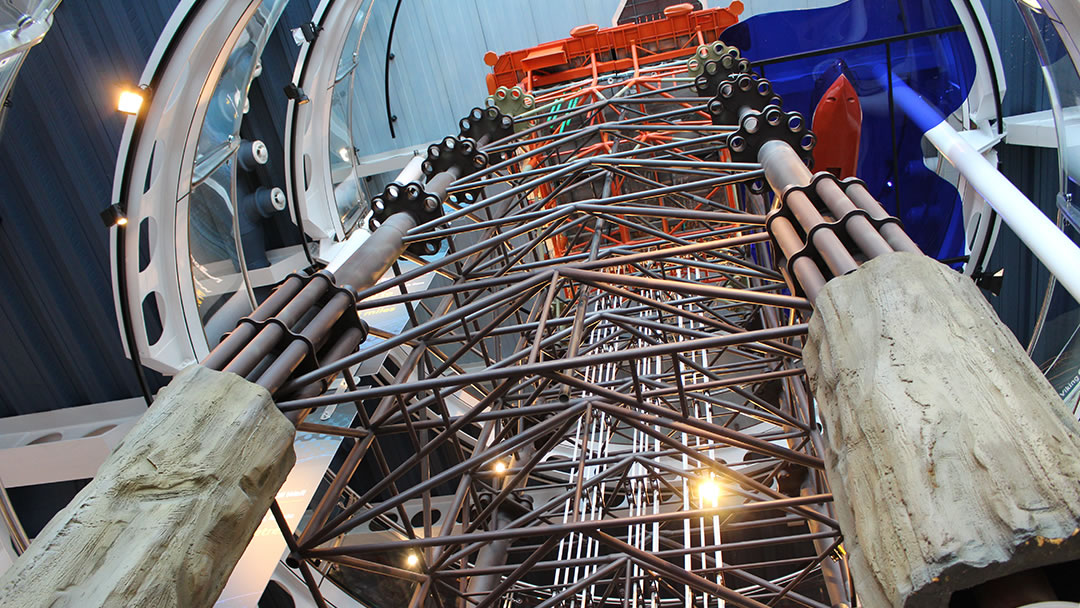 Oil platform in the centre of Aberdeen Maritime Museum