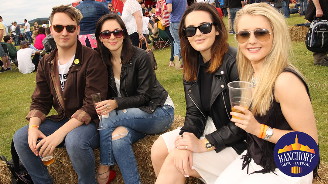 Festival-goers at the Banchory Beer Festival