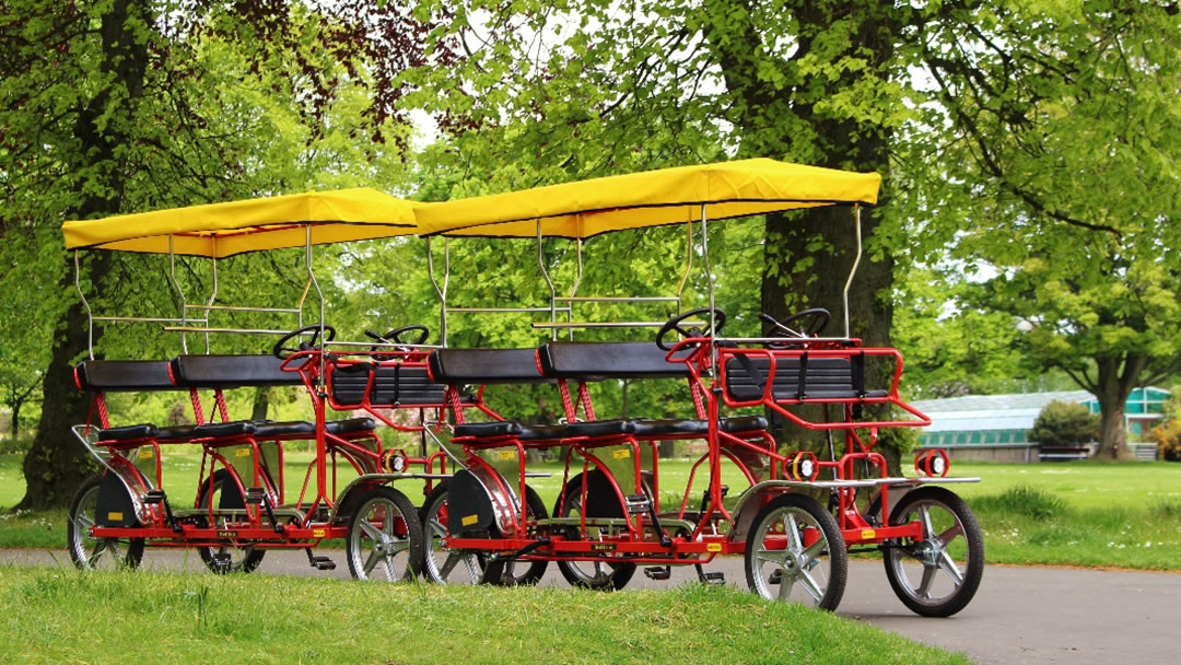 Four person bicycle in Duthie Park, Aberdeen