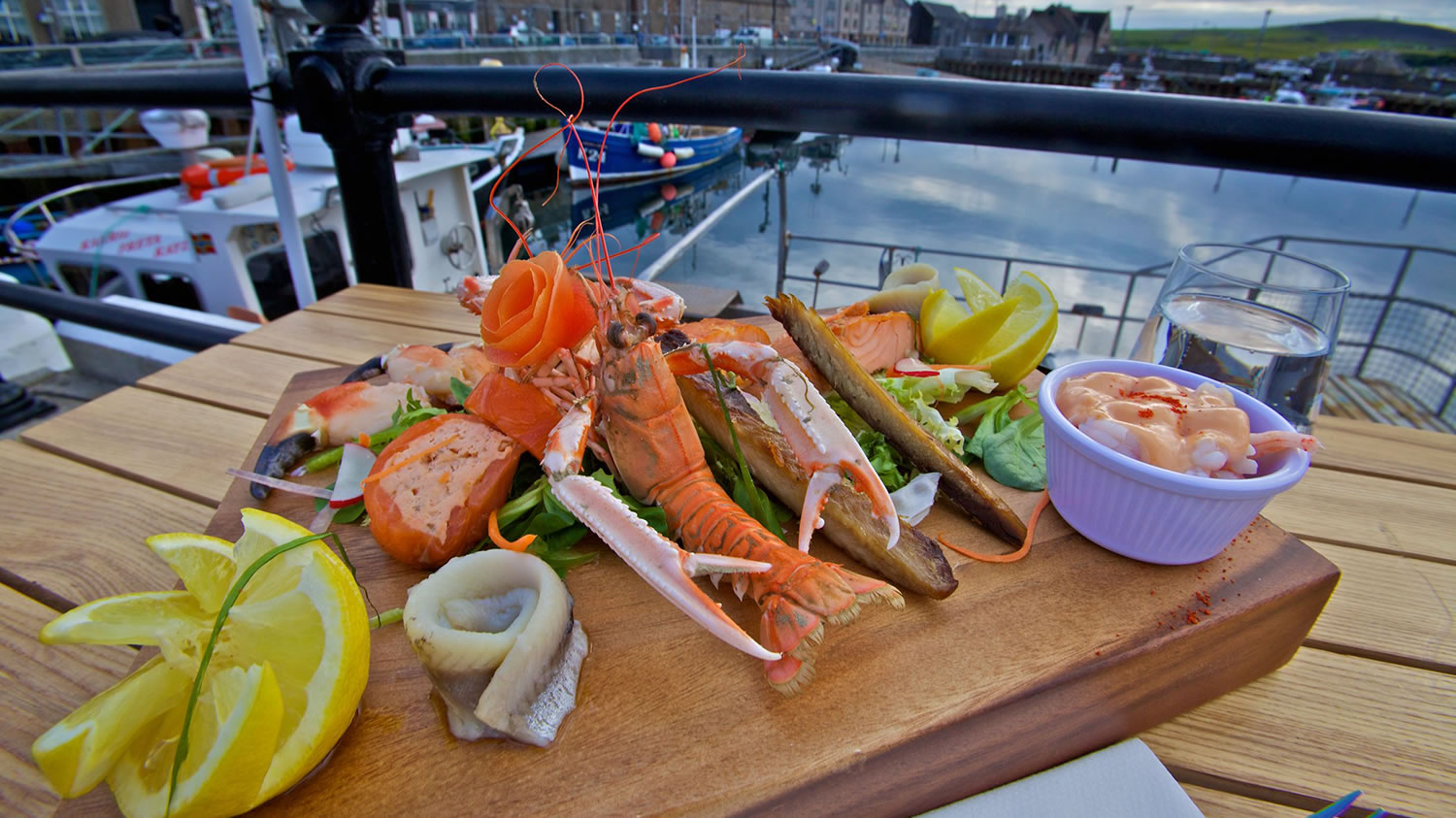 Orkney seafood at Kirkwall harbour