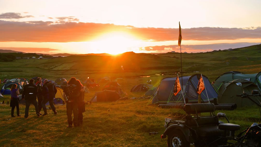 Simmer Dim Rally sunset, Shetland