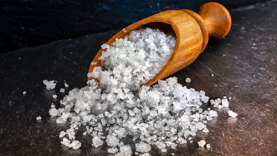 Freshly made salt crystals