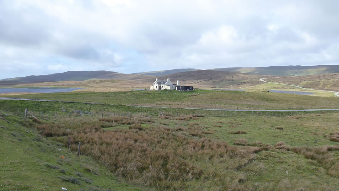 Sandwater House, also known as the Halfway House in Shetland
