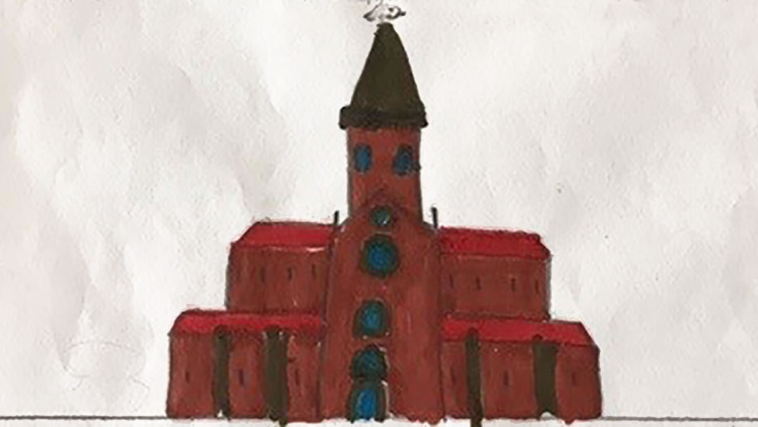 St Magnus Cathedral, drawn by Catriona Stevenson