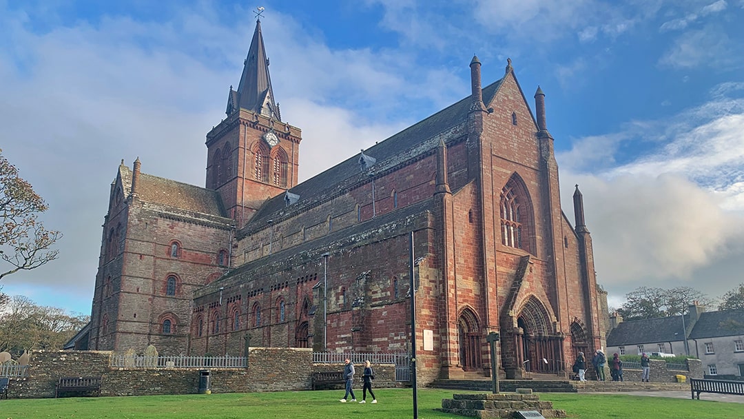 St Magnus Cathedral in Orkney's capital Kirkwall