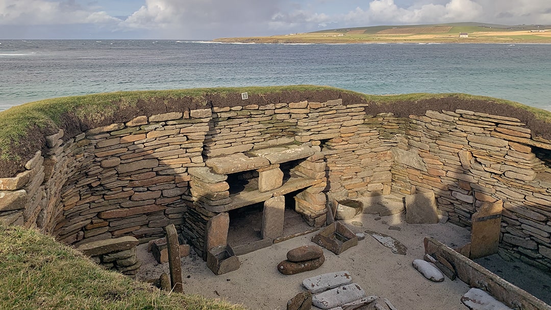 The remains of a house at Skara Brae