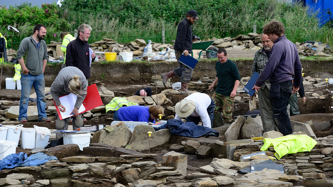 A hive on activity on site at the Ness of Brodgar in Orkney