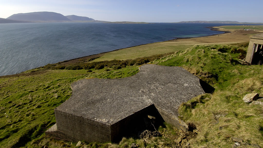 Houton Battery and Scapa Flow in Orkney
