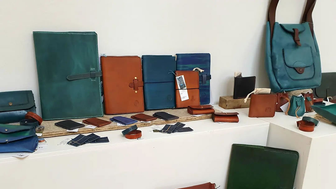 A range of products made by Lisa's Leatherwork