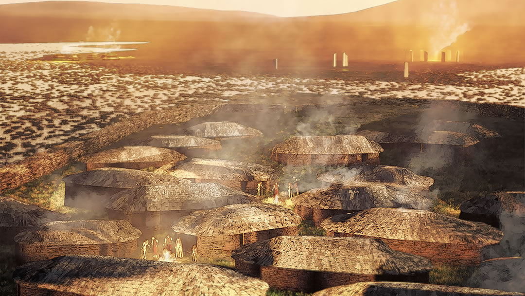 Ness of Brodgar reconstruction by Aaron Watson