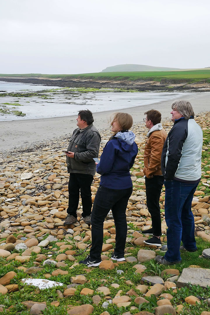 Orkney Folklore Trail app team on location