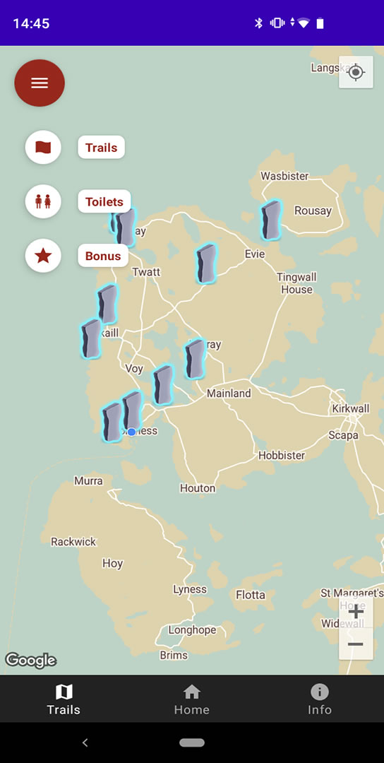 The Orkney Folklore Trails app screenshot