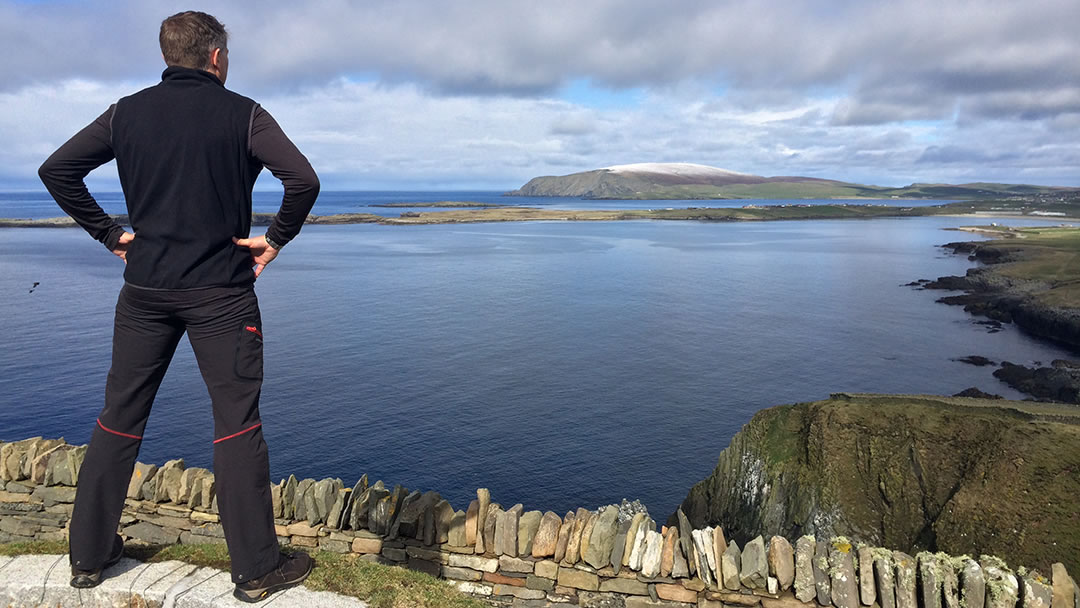 Robin at Sumburgh Head in Shetland