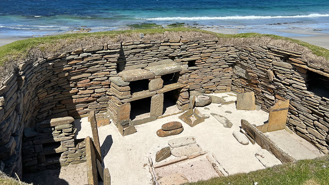 The 5000 year old village, Skara Brae, in the Orkney islands