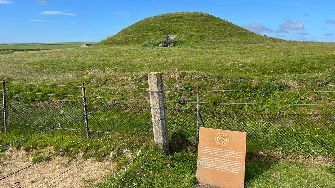 The Neolithic tomb Maeshowe in the Orkney islands