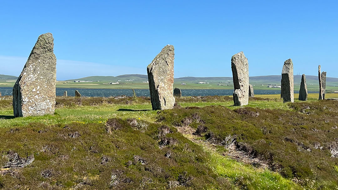 The Ring of Brodgar, a circle of standing stones in Orkney