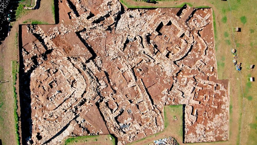 Aerial view of the Ness of Brodgar in Orkney