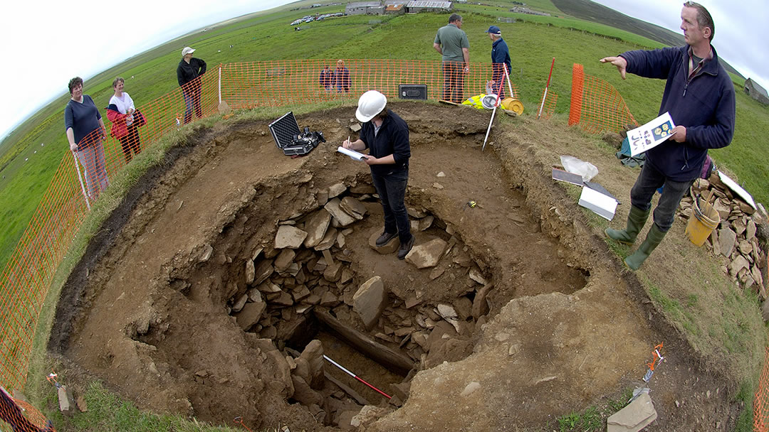 Digging at the Knowes of Trotty in Orkney