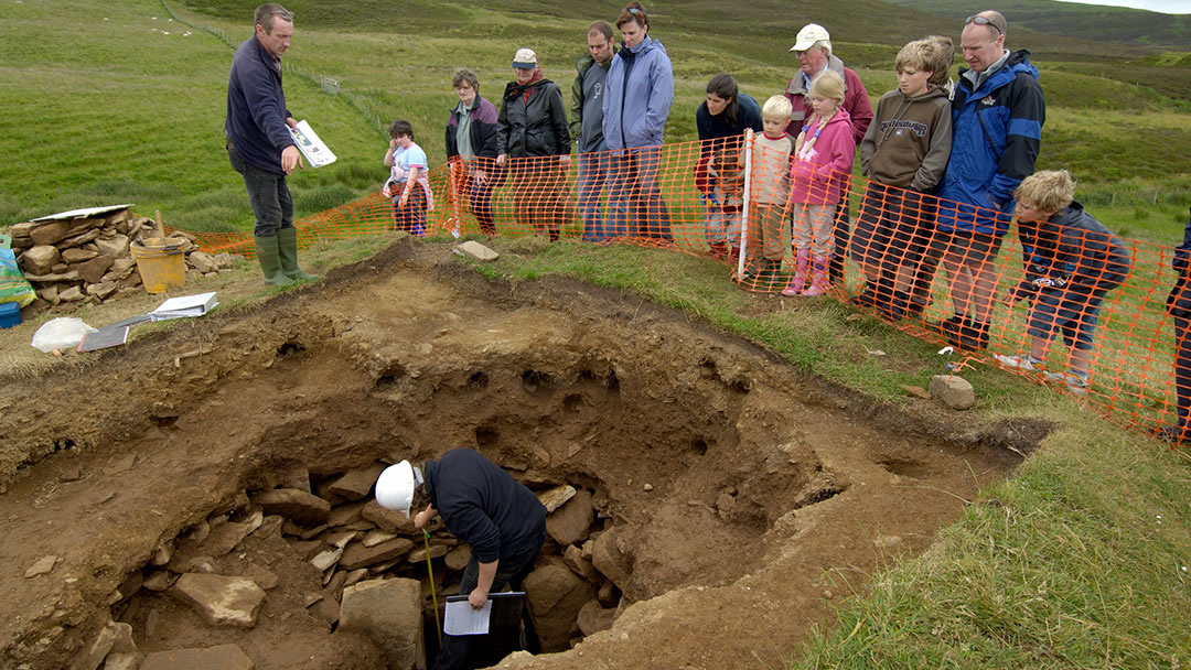 The archaeological dig at the Knowes of Trotty in Orkney
