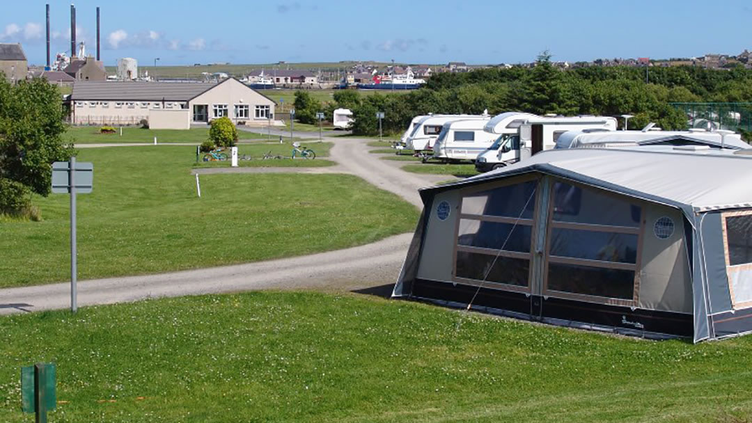 Orkney Caravan Park at the Pickaquoy Centre